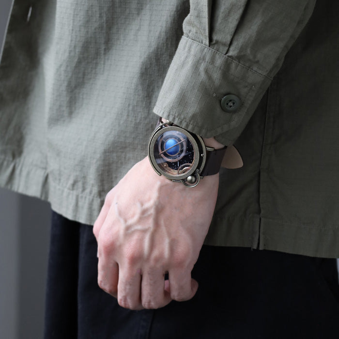 DEDEGUMO(デデグモ) 手作り 腕時計 TERRA ブラック メンズ レディース [Q41-4-BK] 京都 ハンドメイド ウォッチ ブランド