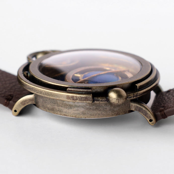 DEDEGUMO(デデグモ) 手作り 腕時計 TERRA ブラック メンズ レディース [Q41-4-BK] 京都 ハンドメイド ウォッチ ブランド