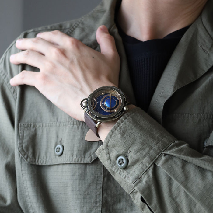 DEDEGUMO Handmade Wristwatch TERRA Black Men's Women's [Q41-4-BK] Kyoto Handmade 