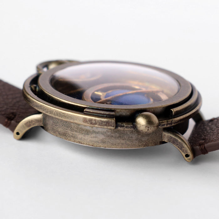 DEDEGUMO Handmade Wristwatch TERRA Black Men's Women's [Q41-4-BK] Kyoto Handmade 