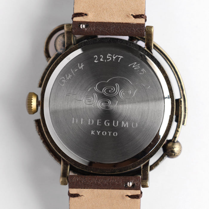 DEDEGUMO Handmade Wristwatch TERRA Black Men's Women's [Q41-4-BK] Kyoto Handmade 