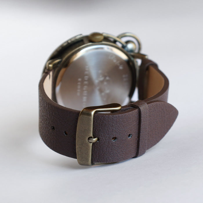 DEDEGUMO Handmade Wristwatch TERRA Black Men's Women's [Q41-4-BK] Kyoto Handmade 