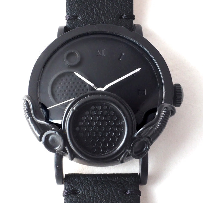 DEDEGUMO(デデグモ) 手作り 腕時計 キカイ・ガスマスク ブラック メンズ レディース [Q41-5-BK] 京都 ハンドメイド ウォッチ ブランド