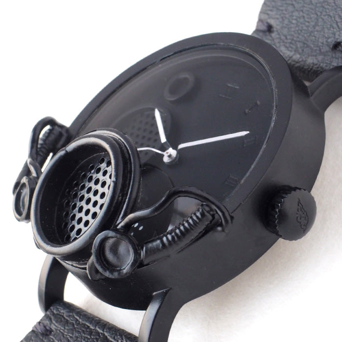 DEDEGUMO(デデグモ) 手作り 腕時計 キカイ・ガスマスク ブラック メンズ レディース [Q41-5-BK] 京都 ハンドメイド ウォッチ ブランド