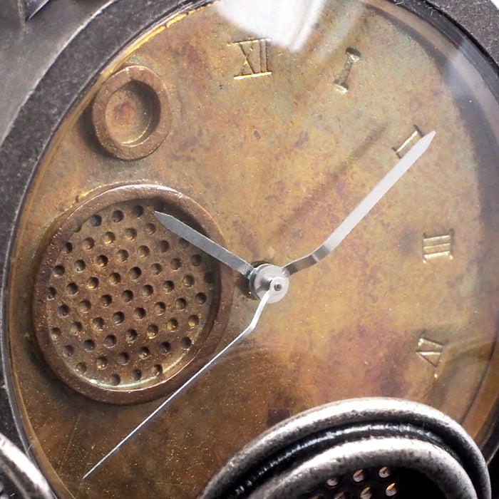 DEDEGUMO Handmade Watch Machine Gas Mask Brown Men's Women's [Q41-5-BR] Kyoto Handmade Watch Brand 