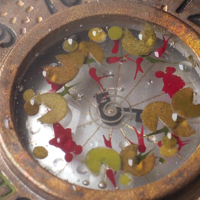 DEDEGUMO Handmade Watch with Goldfish Bowl for Women and Men [Q41-6] Kyoto Handmade Watch Brand 