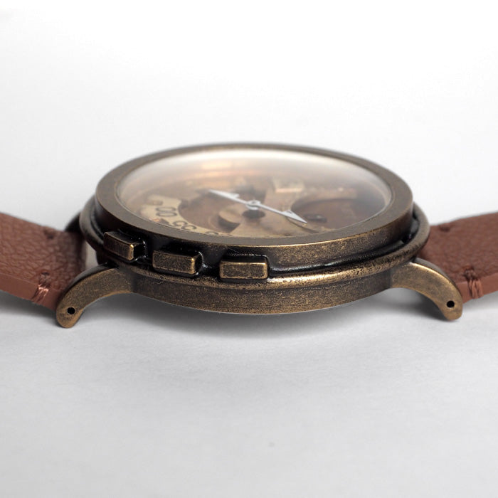 DEDEGUMO Handmade Watch Rev. Brown Men's Women's [Q41-7-BR] Kyoto Handmade Watch Brand