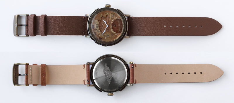DEDEGUMO Handmade Watch Rev. Brown Men's Women's [Q41-7-BR] Kyoto Handmade Watch Brand