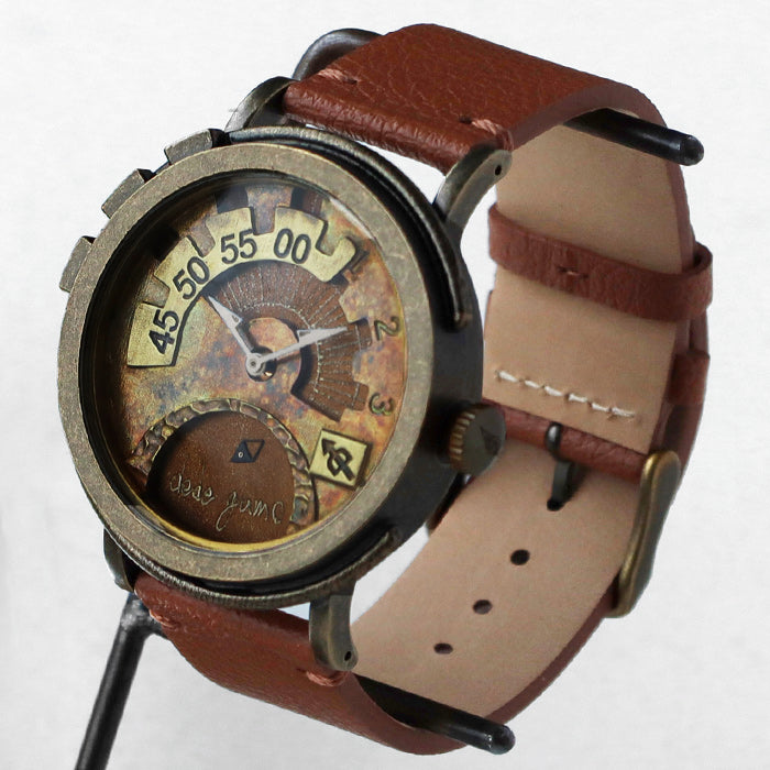 DEDEGUMO Handmade Watch Rev. Brown Men's Women's [Q41-7-BR] Kyoto Handmade Watch Brand