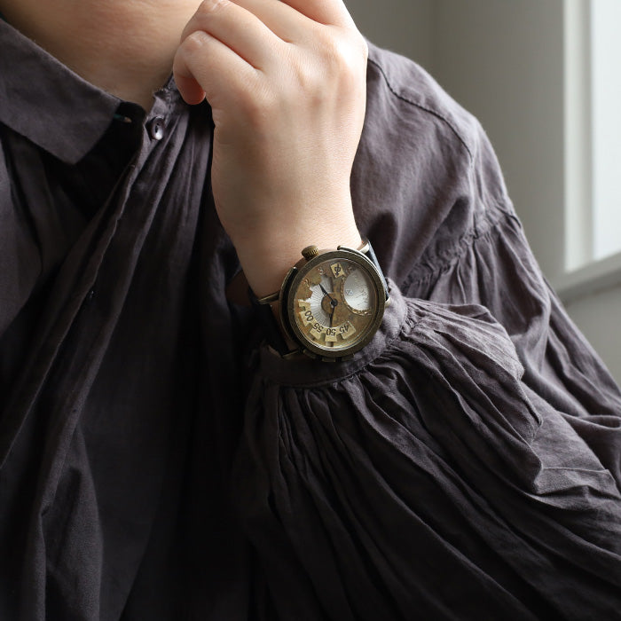 DEDEGUMO(デデグモ) 手作り 腕時計 Rev. シルバー メンズ レディース [Q41-7-SV] 京都 ハンドメイド ウォッチ ブランド