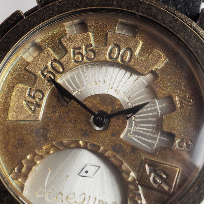 DEDEGUMO(デデグモ) 手作り 腕時計 Rev. シルバー メンズ レディース [Q41-7-SV] 京都 ハンドメイド ウォッチ ブランド