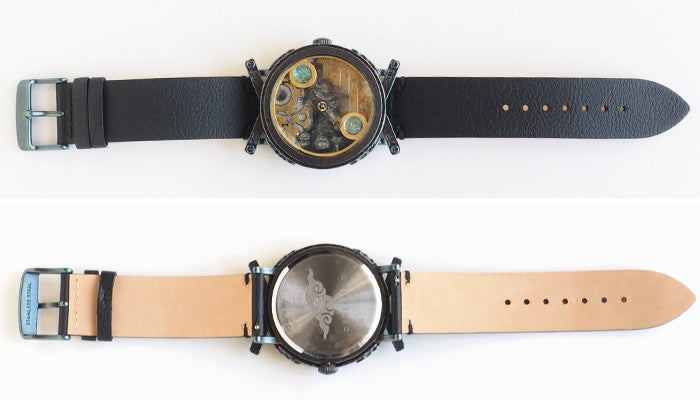 DEDEGUMO(デデグモ) 手作り 腕時計 スノードーム ブラック メンズ レディース [Q41-8-BK] 京都 ハンドメイド ウォッチ ブランド