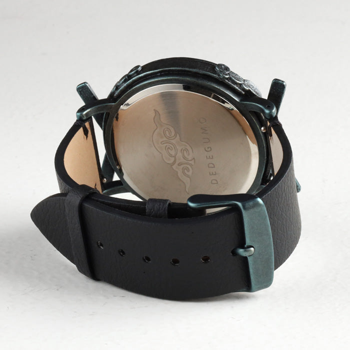 DEDEGUMO(デデグモ) 手作り 腕時計 スノードーム ブラック メンズ レディース [Q41-8-BK] 京都 ハンドメイド ウォッチ ブランド