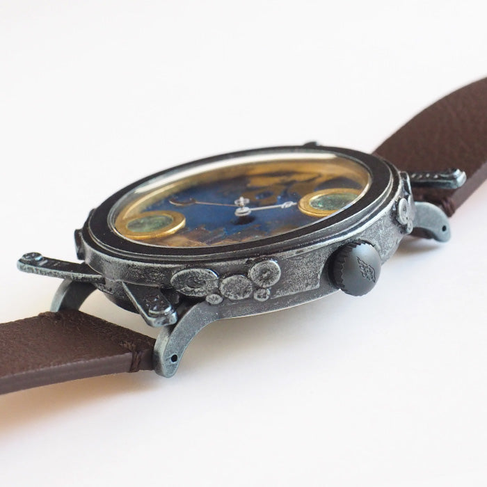 DEDEGUMO Handmade Watch Snow Globe Navy Men's Women's [Q41-8-NV] Kyoto Handmade Watch Brand 