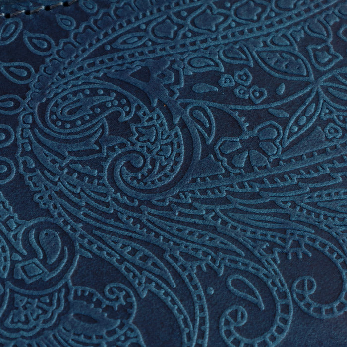 RE.ACT Yamato Aizome L-shaped Slim Compact Wallet Paisley [RA2021-002AI-PAI] 