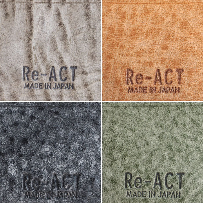 【4色】Re-ACT (リアクト) アラスカレザー 二つ折り マネークリップ 財布 [RA2203-003AK]レディース メンズ