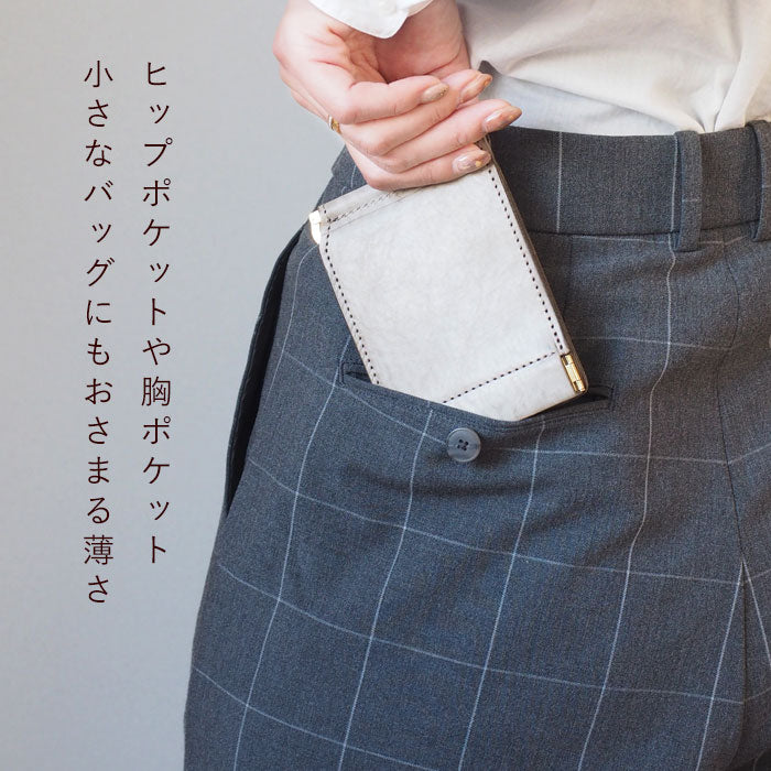 【4色】Re-ACT (リアクト) アラスカレザー 二つ折り マネークリップ 財布 [RA2203-003AK]メンズ レディース 本革 薄い コンパクト