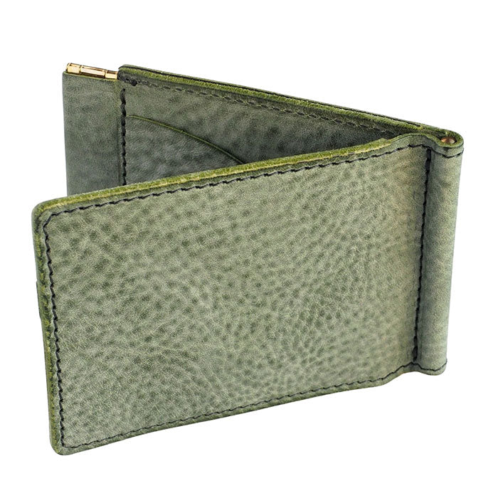 【4色】Re-ACT (リアクト) アラスカレザー 二つ折り マネークリップ 財布 [RA2203-003AK]メンズ レディース 本革 薄い コンパクト