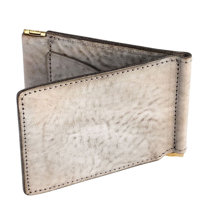 【4色】Re-ACT (リアクト) アラスカレザー 二つ折り マネークリップ 財布 [RA2203-003AK]メンズ レディース 本革 薄い コンパクト