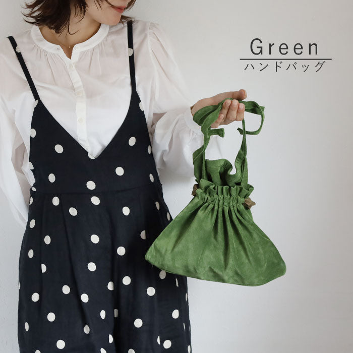 Re-ACT Pig Suede Red Cross Bag [RA2203-003PG] Sacoche Drawstring Shoulder Bag Handbag Apron 
