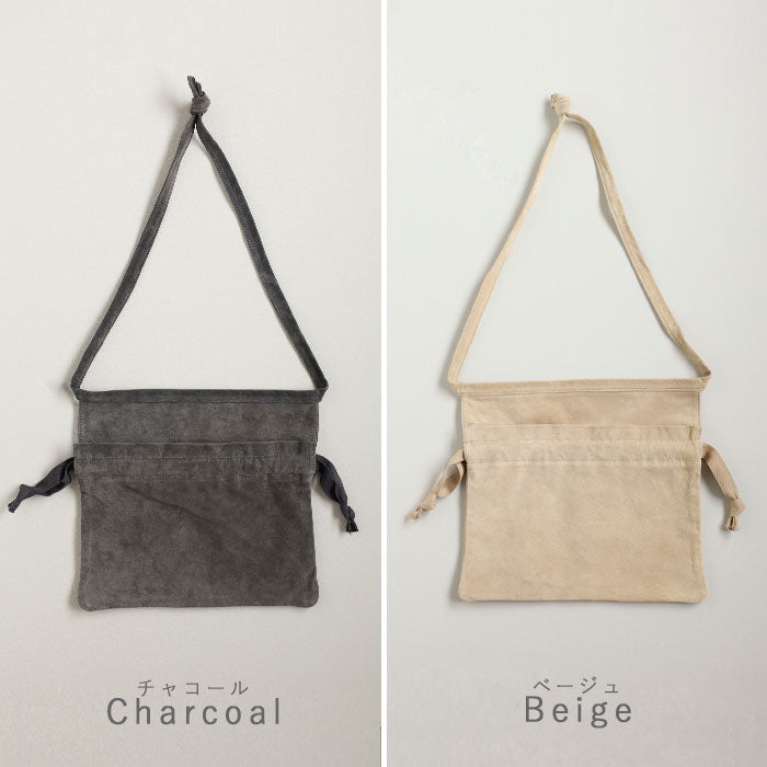 Re-ACT Pig Suede Red Cross Bag [RA2203-003PG] Sacoche Drawstring Shoulder Bag Handbag Apron 