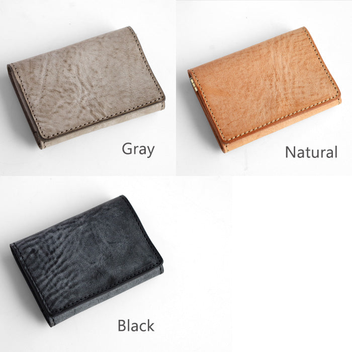 [3 colors] RE.ACT Alaska Leather Tri-fold Mini Wallet (with coin purse) for Women and Men [RA2203-004AK] 