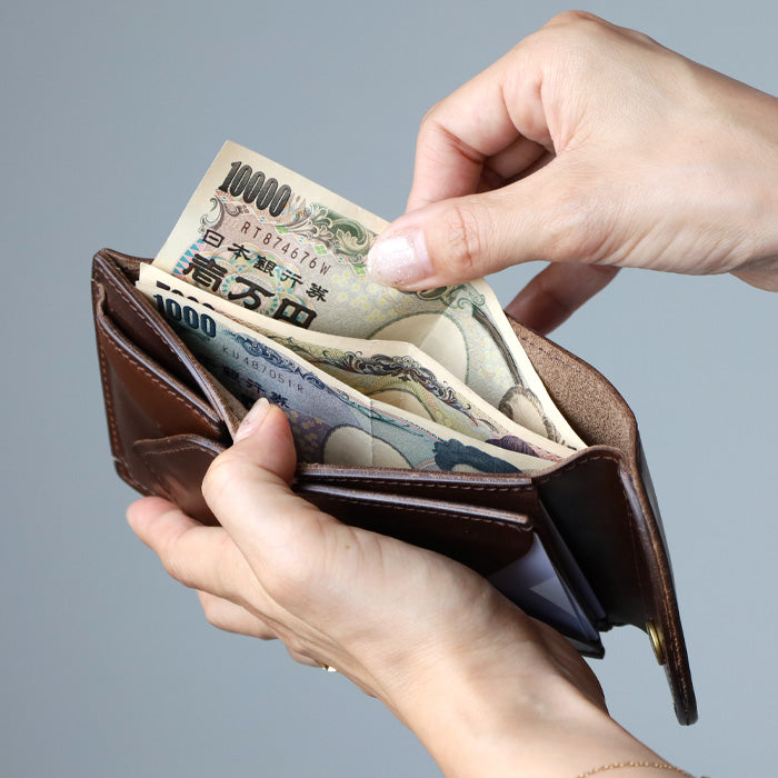 RE.ACT Chromexcel leather tri-fold mini wallet (with coin purse) ladies men [RA2303-002CX] 