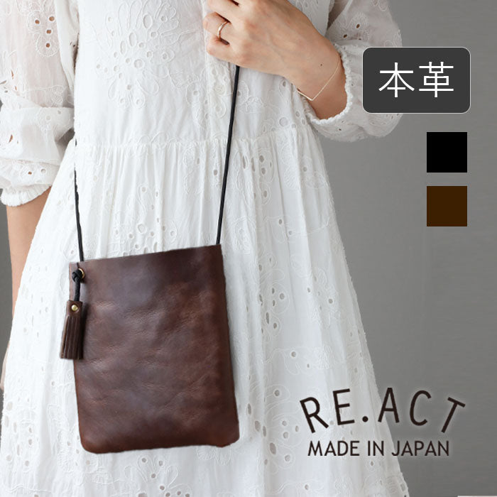 Re-ACT (リアクト) クロムエクセルレザー 2way ミニショルダーバッグ レディース メンズ 男女兼用 [RA2303-010CX] 男性 女性