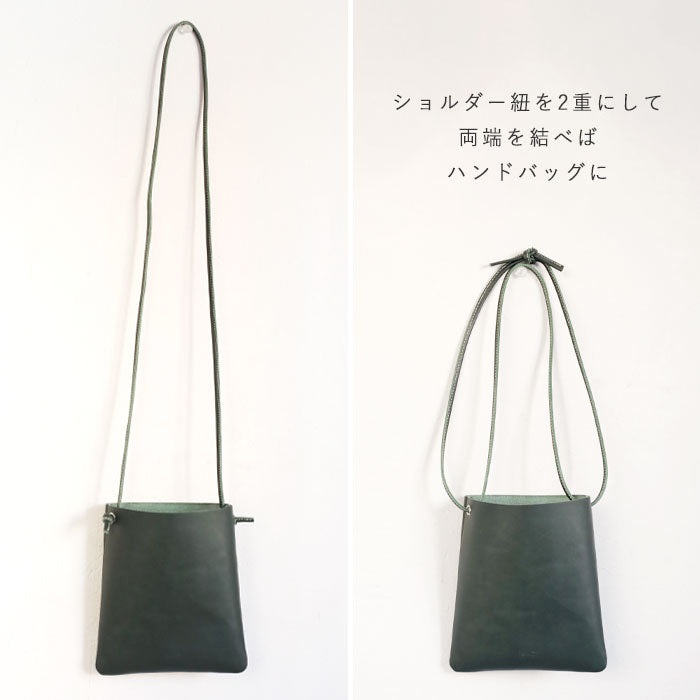 【2色】Re-ACT (リアクト) DROOIDレザー ミニサコッシュ [RA2309-008DR] レディース メンズ ショルダーバッグ