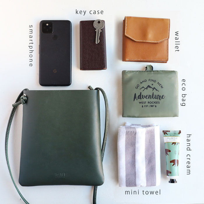 【2色】Re-ACT (リアクト) DROOIDレザー ミニサコッシュ [RA2309-008DR] レディース メンズ ショルダーバッグ