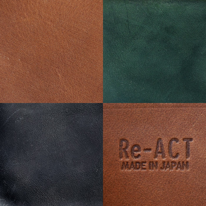 Re-ACT Texas Leather L-shaped Zipper Compact Wallet (with Coin Purse) for Men and Women [RA2403-001TX] Brand for Men and Women 