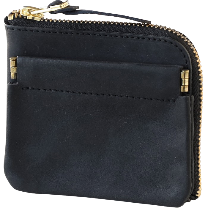 Re-ACT Texas Leather L-shaped Zipper Compact Wallet (with Coin Purse) for Men and Women [RA2403-001TX] Brand for Men and Women 