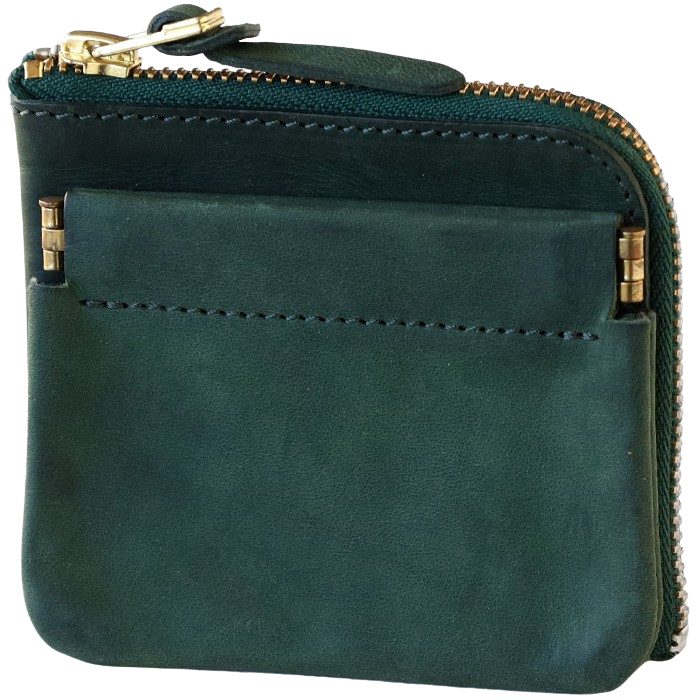 Re-ACT Texas Leather L-shaped Zipper Compact Wallet (with Coin Purse) for Men and Women [RA2403-001TX] Brand for Men and Women 