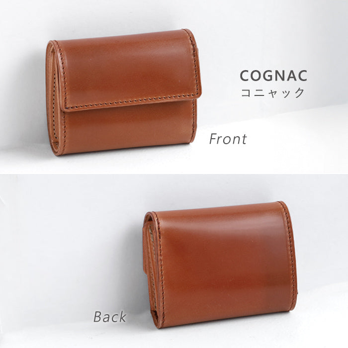 [2 colors] Re-ACT Cordovan Leather Tri-fold Wallet (with coin purse) for men [RA2501-004CV] Brand Horse leather 
