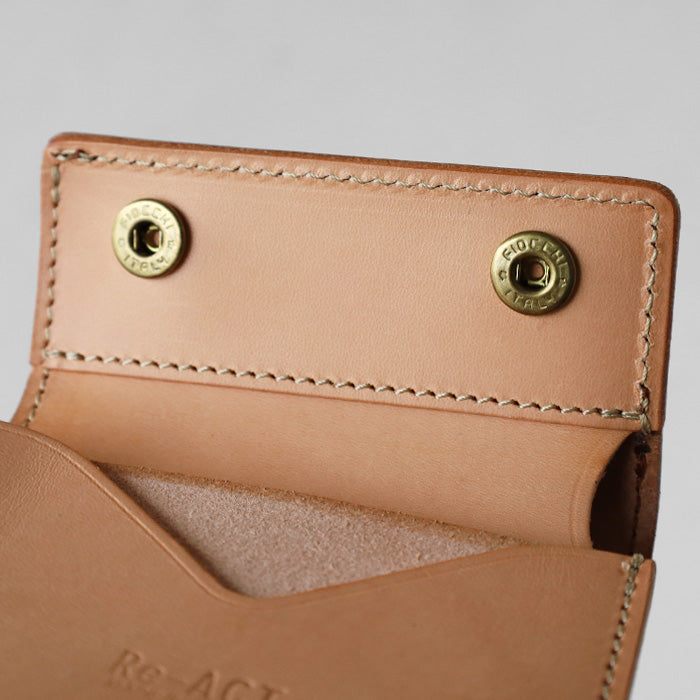 [2 colors] Re-ACT Cordovan Leather Tri-fold Wallet (with coin purse) for men [RA2501-004CV] Brand Horse leather 