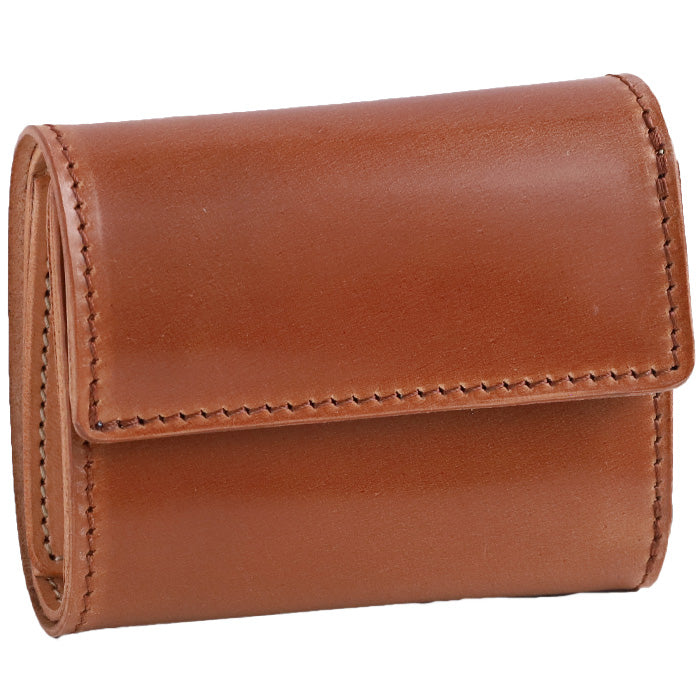 [2 colors] Re-ACT Cordovan Leather Tri-fold Wallet (with coin purse) for men [RA2501-004CV] Brand Horse leather 