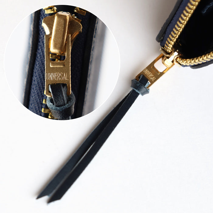 Re-ACT (リアクト) 大和藍染 L字 コンパクト スリム 財布 フラワー [RA2507-001-FL] 本藍染め 天然藍染 レザー 革財布 ブランド レディース メンズ 藍染レザー インディゴ染