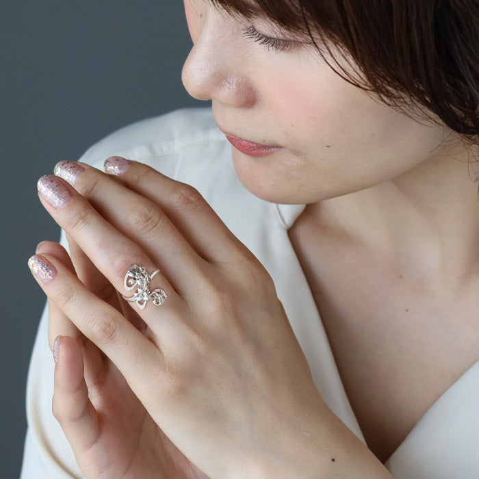 S Japanese pattern accessory artist Saori Miura Maizakura ring Silver 925 [SR-3S] Ladies size 5 to 24 