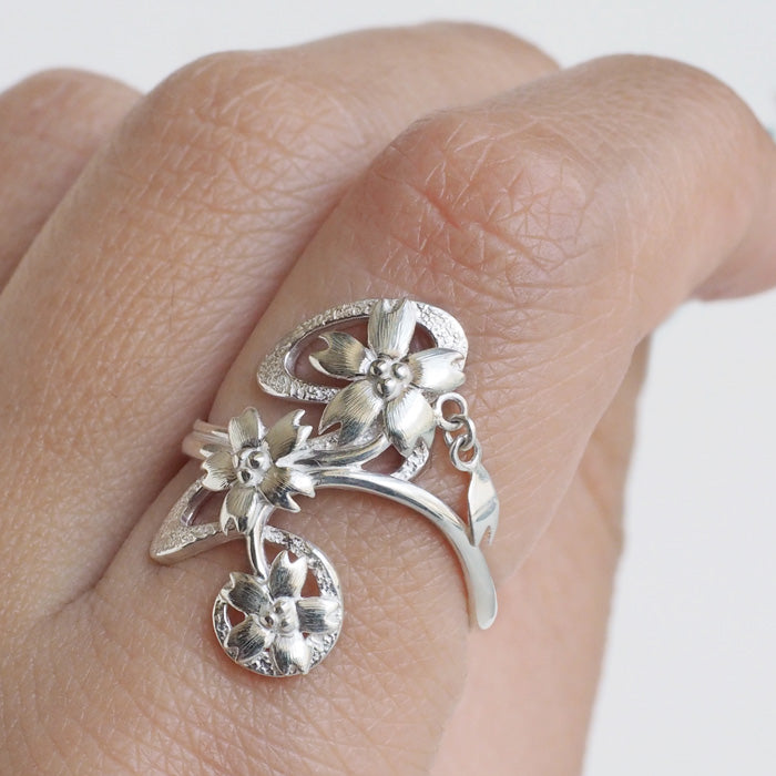 S Japanese pattern accessory artist Saori Miura Maizakura ring Silver 925 [SR-3S] Ladies size 5 to 24 
