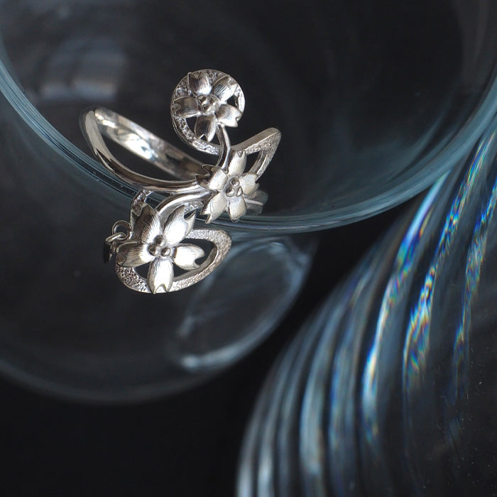 S Japanese pattern accessory artist Saori Miura Maizakura ring Silver 925 [SR-3S] Ladies size 5 to 24 