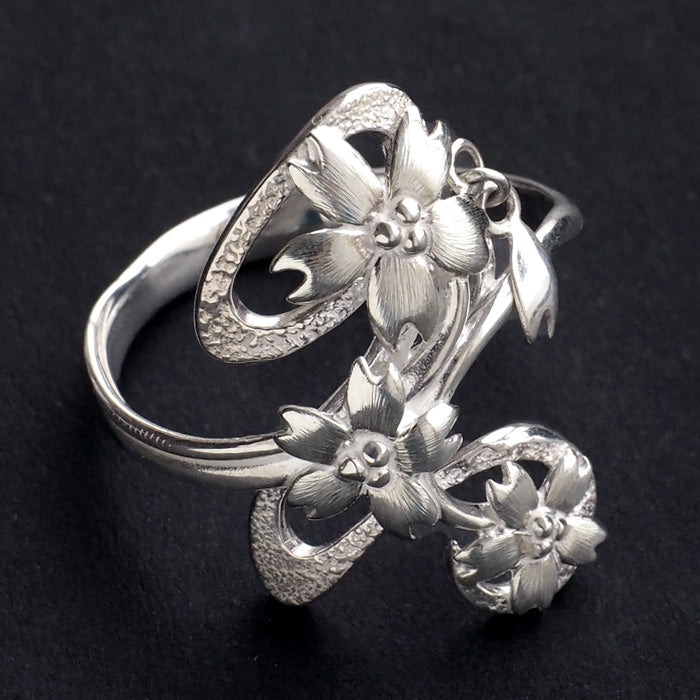 S Japanese pattern accessory artist Saori Miura Maizakura ring Silver 925 [SR-3S] Ladies size 5 to 24 