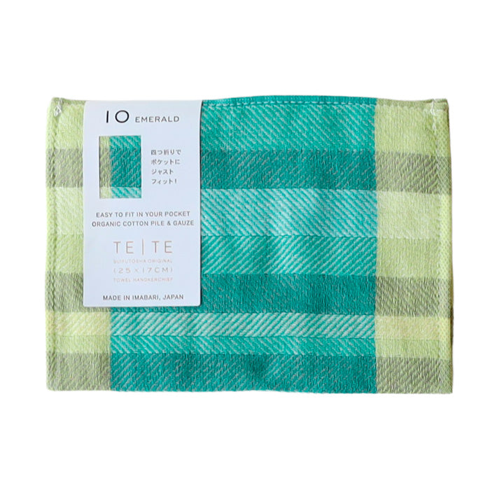 SUIFUTOSHA Cotton TETE Imabari Towel Handkerchief [S-TH-LT14] by Kobooriza Imabari Towel Brand 