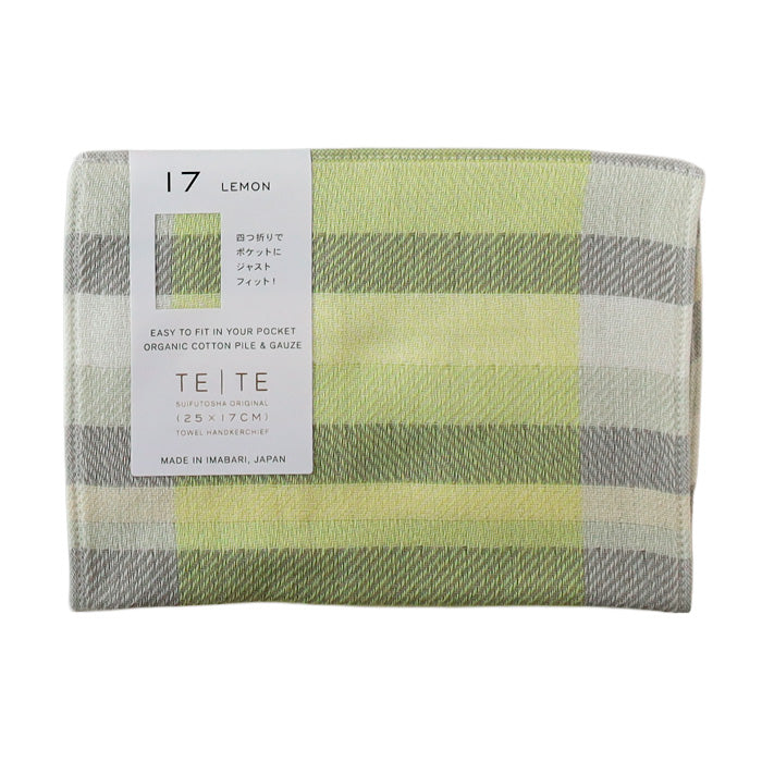 SUIFUTOSHA Cotton TETE Imabari Towel Handkerchief [S-TH-LT14] by Kobooriza Imabari Towel Brand 