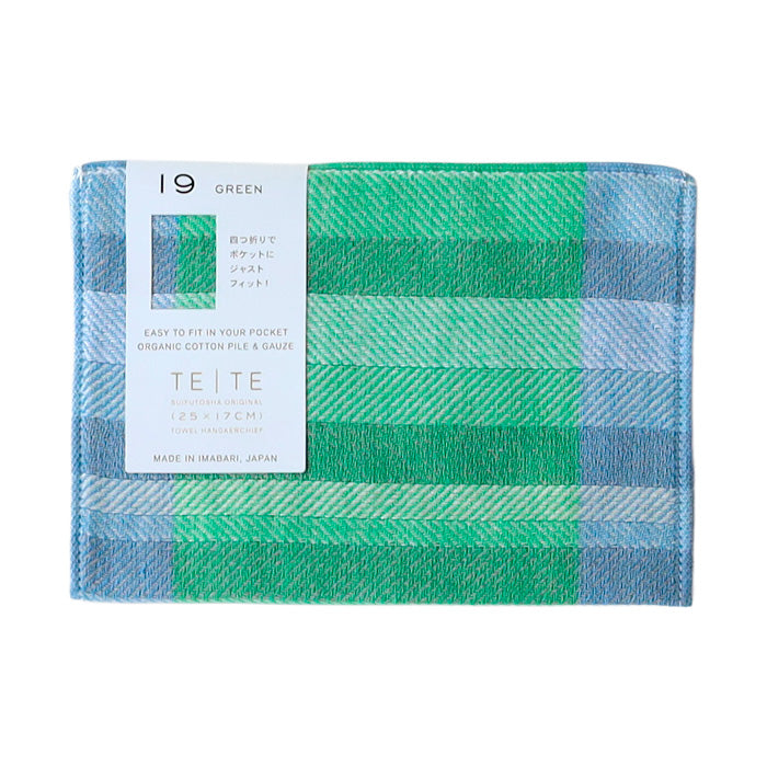 SUIFUTOSHA Cotton TETE Imabari Towel Handkerchief [S-TH-LT14] by Kobooriza Imabari Towel Brand 