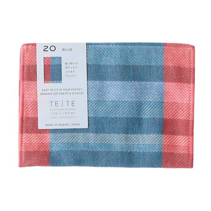 SUIFUTOSHA Cotton TETE Imabari Towel Handkerchief [S-TH-LT14] by Kobooriza Imabari Towel Brand 