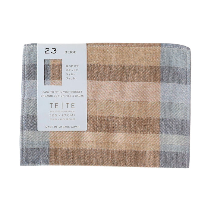 SUIFUTOSHA Cotton TETE Imabari Towel Handkerchief [S-TH-LT14] by Kobooriza Imabari Towel Brand 
