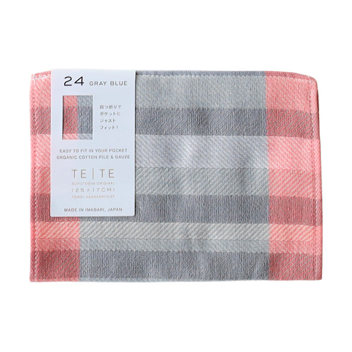 SUIFUTOSHA Cotton TETE Imabari Towel Handkerchief [S-TH-LT14] by Kobooriza Imabari Towel Brand 