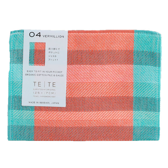 SUIFUTOSHA Cotton TETE Imabari Towel Handkerchief [S-TH-LT14] by Kobooriza Imabari Towel Brand 