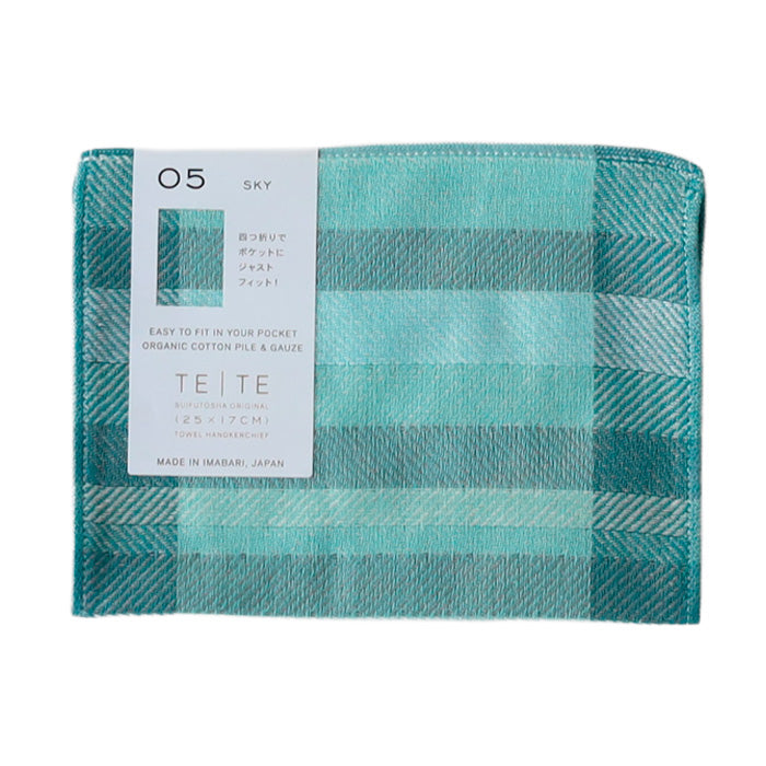 SUIFUTOSHA Cotton TETE Imabari Towel Handkerchief [S-TH-LT14] by Kobooriza Imabari Towel Brand 