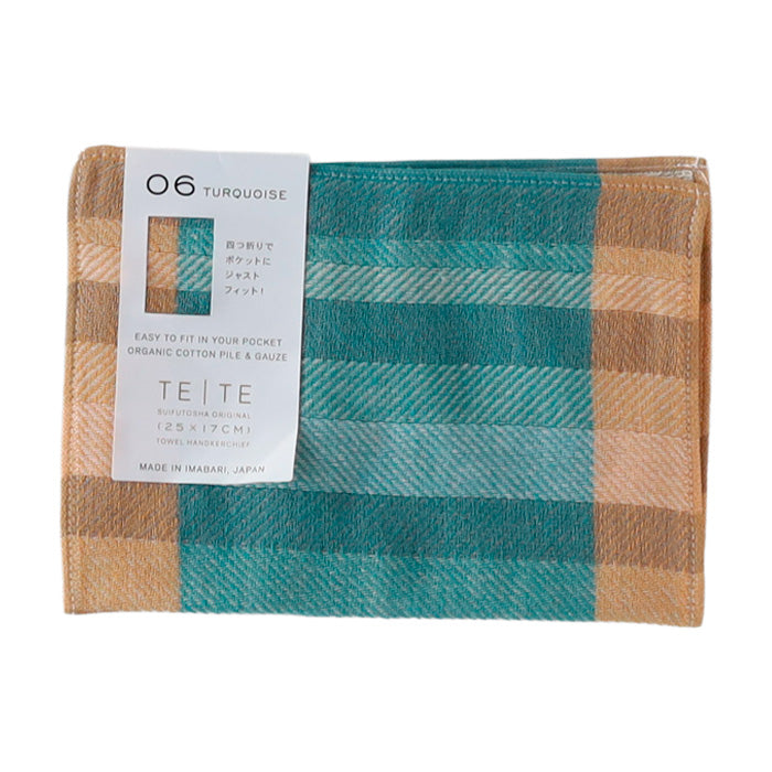SUIFUTOSHA Cotton TETE Imabari Towel Handkerchief [S-TH-LT14] by Kobooriza Imabari Towel Brand 